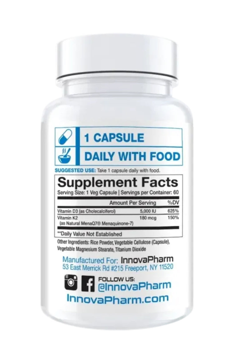 Innovapharm - Vitamin D3+K2 Combo (60 veg caps)