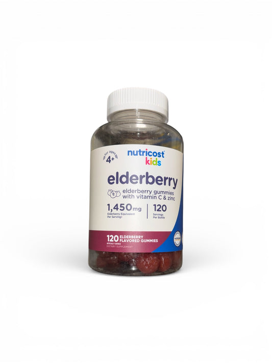 Nutricost Kids - Elderberry Gummies w. vitamin C & Zinc 1,450mg (120 gummies)