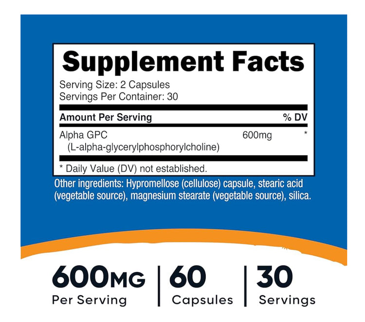 Nutricost - Alpha GPC 600 mgs (60 caps)