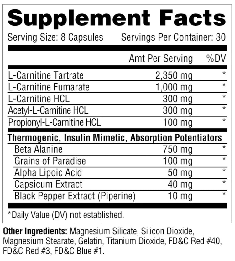 Metabolic Nutrition - Carni-10 (240 caps)