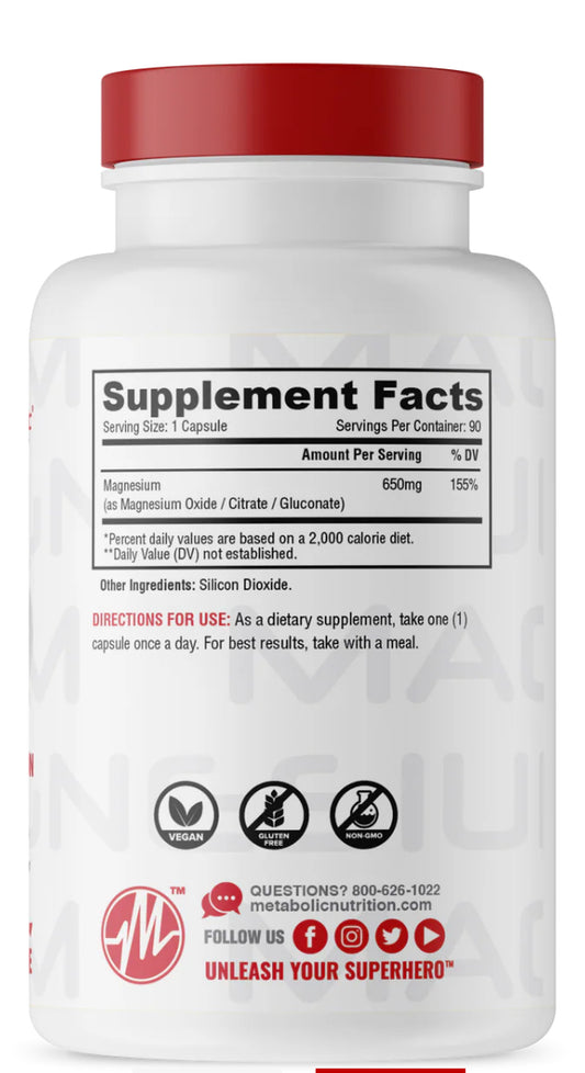 Metabolic Nutrition - Magnesium (90 Caps)