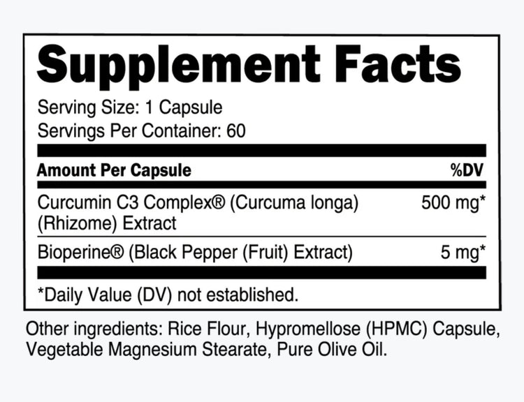 Transparent Labs - Curcumin C3 (60 Caps)