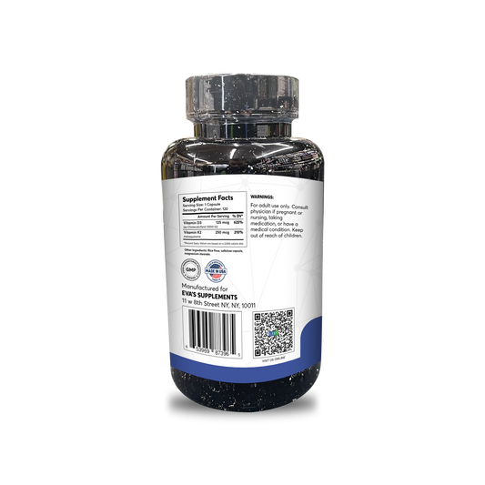 EVAS - Vitamin D3 + K2 (120 Serv) - Eva's Supplements