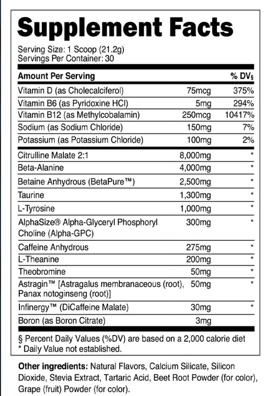 Transparent Labs - Bulk Black Pre workout (30 Servings) - Eva's Supplements