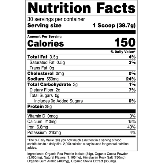 Transparent Labs - Organic 100% Pea Protein (30 Serv) - Eva's Supplements