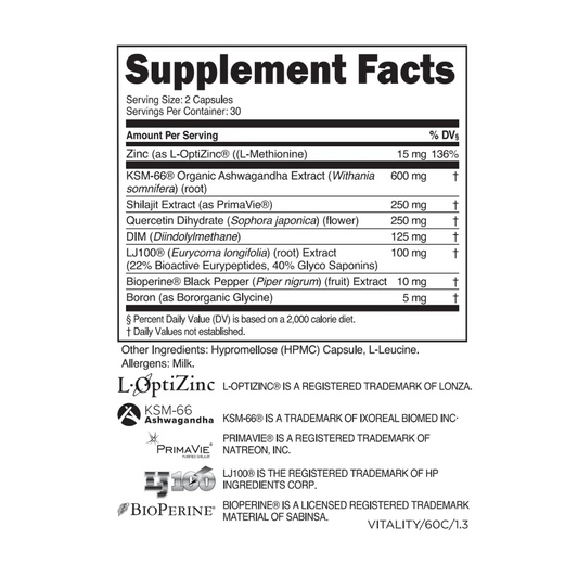 Transparent Labs - Vitality (60 caps)