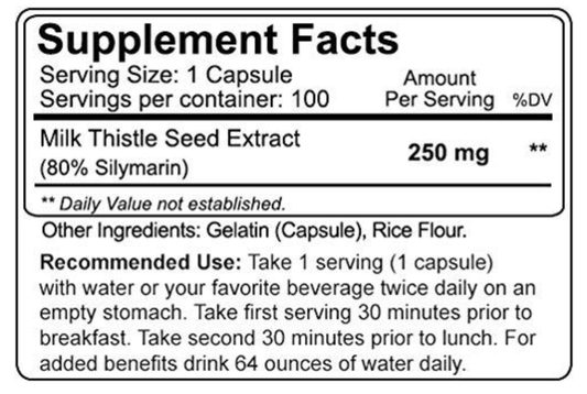 NutraKey - Milk Thistle (100 Caps) - Eva's Supplements
