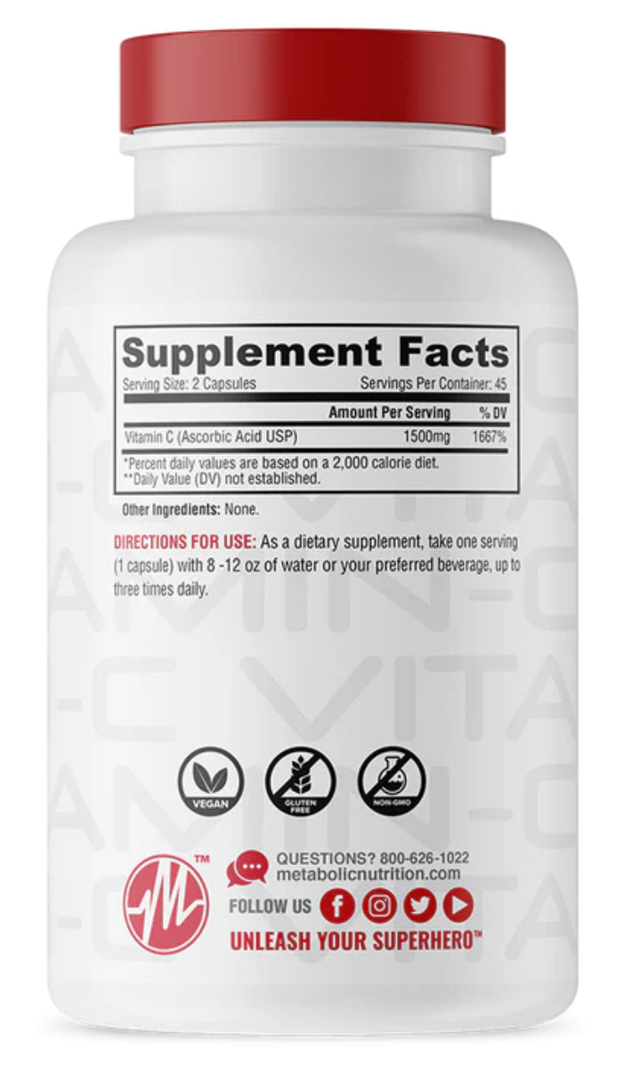 Metabolic Nutrition - Vitamin C (90 Caps)