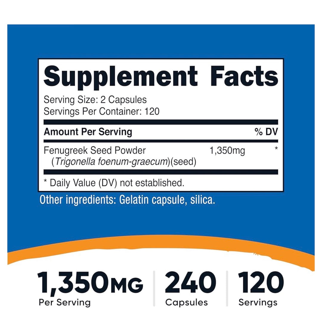 Nutricost - Fenugreek 1,350mg (240 caps)