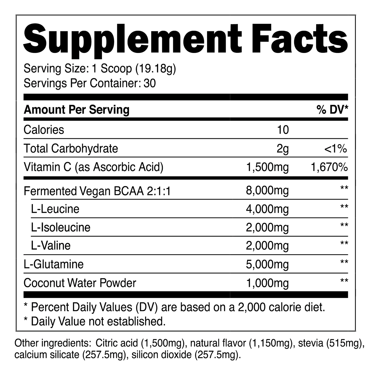 Transparent Labs - BCAA Glutamine (30 Serv) - Eva's Supplements