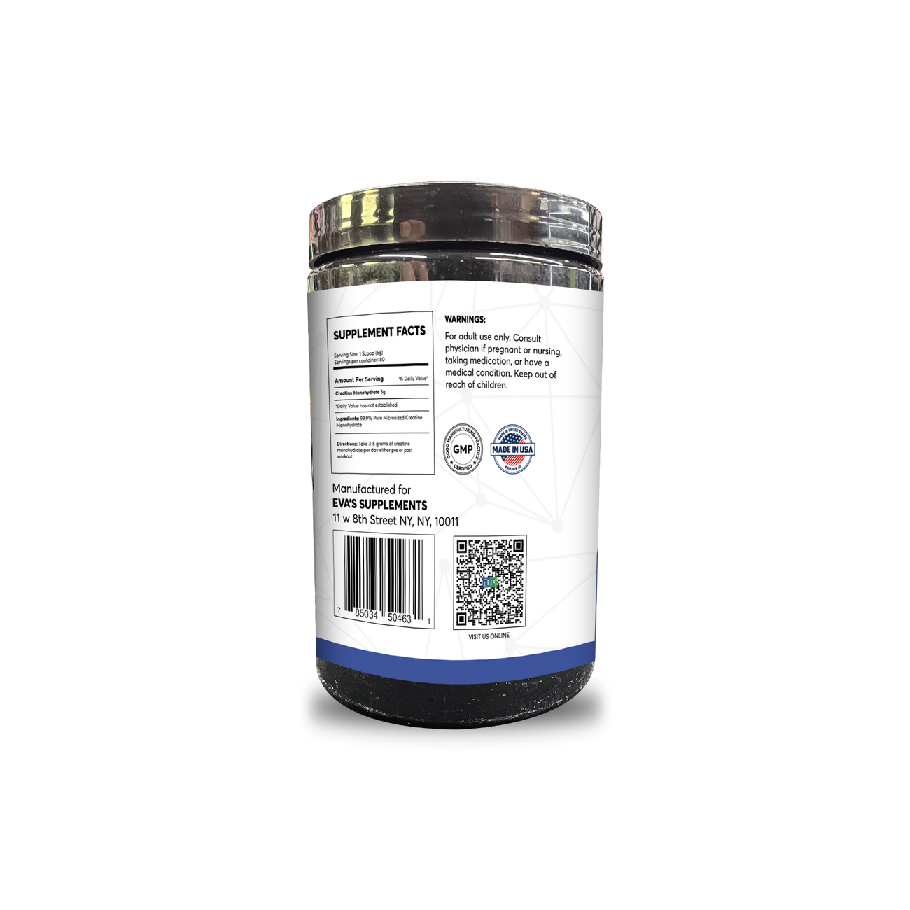 EVAS - Micronized Creatine Monohydrate (80 Serv) | Eva's Supplements