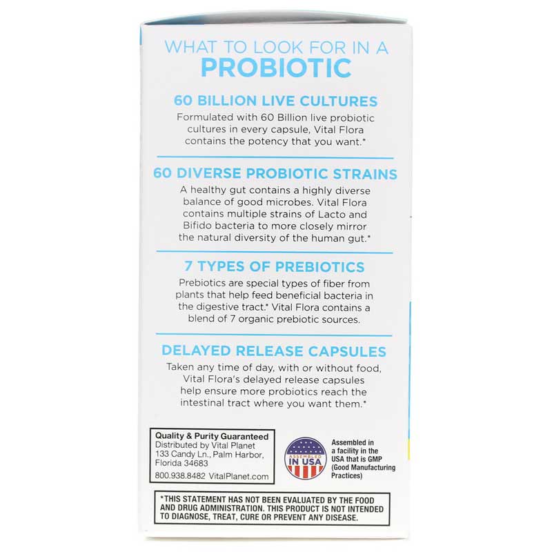 Vital Planet - Vital Flora Men's Daily Probiotic + Prebiotics (30 Caps)