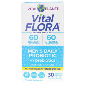 Vital Planet - Vital Flora Men's Daily Probiotic + Prebiotics (30 Caps)